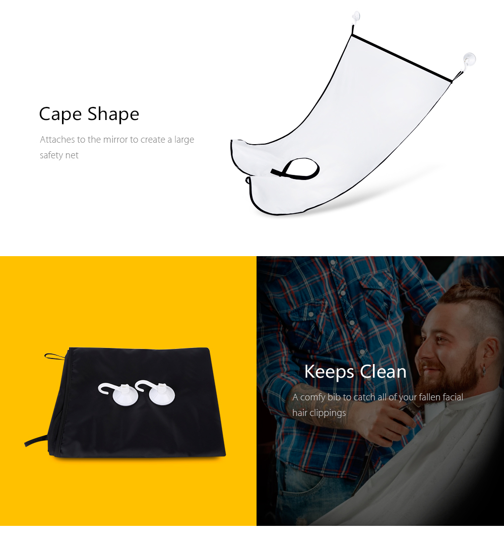 Waterproof Male Beard Catcher Apron Shaving Trimming Cleaning Tools