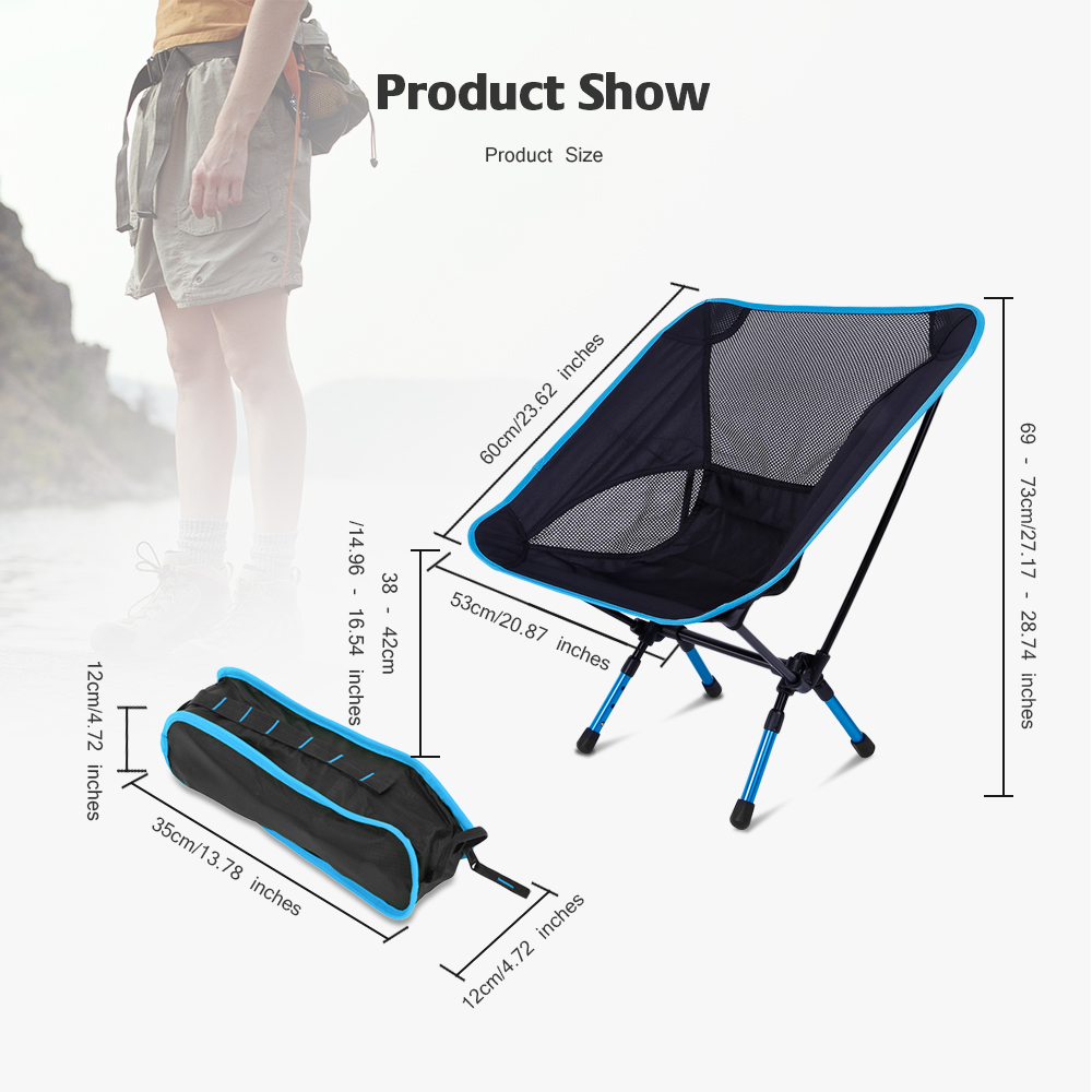 Folding Chair Stool Heightened Seat Outdoor Accessory