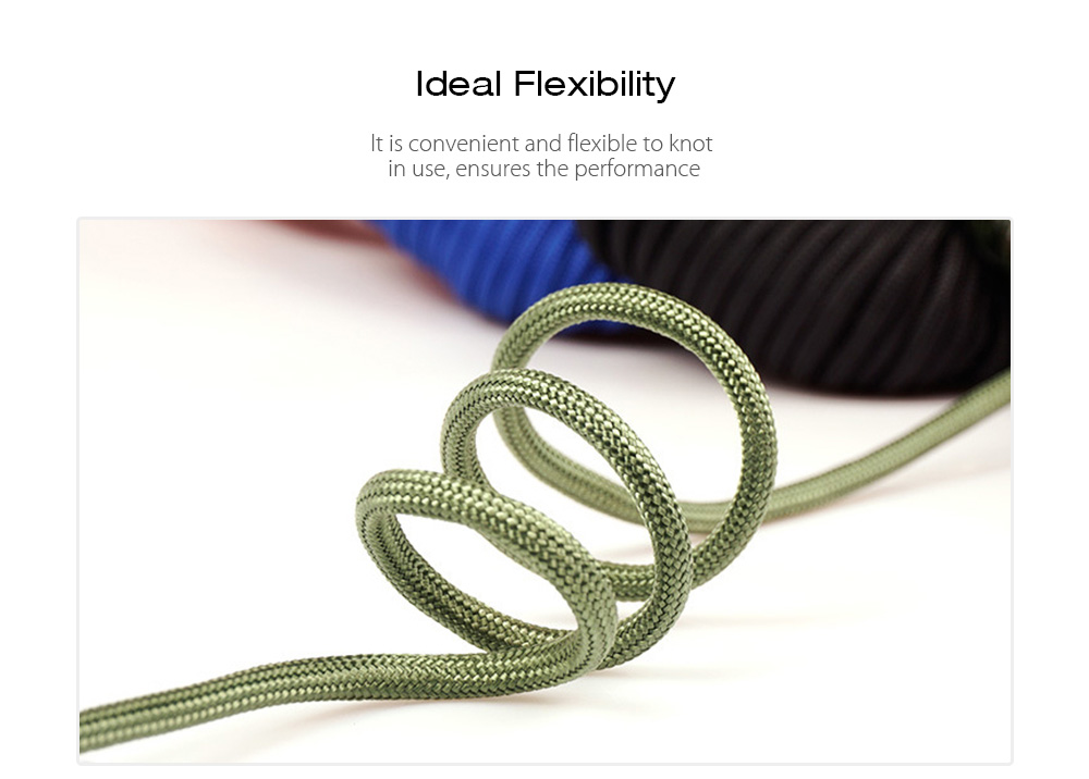 9 Strand Parachute Cord High Strength Braid Polyester Rope for Outdoor Camping