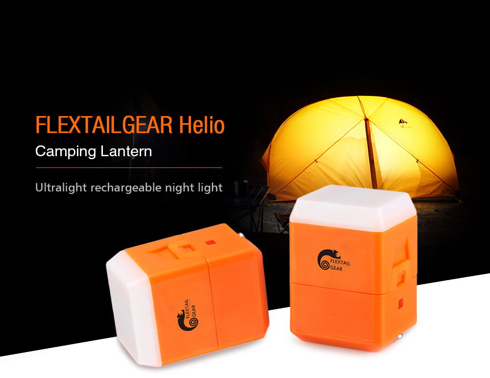 FLEXTAILGEAR Helio Portable Camping Lantern Waterproof Ultralight Rechargeable Night Light