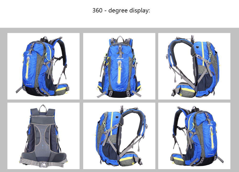 Maleroads 40L Outdoor Sports Backpack Hiking Camping Water Resistant Nylon Bike Rucksack Bag