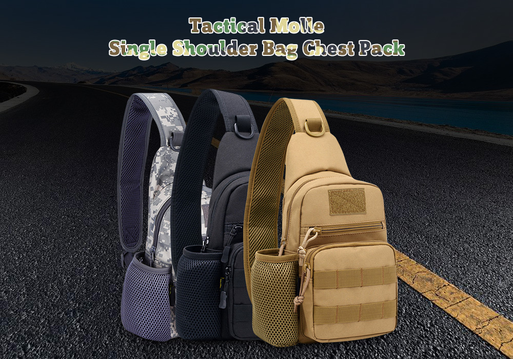 FreeKnight Tactical Molle Chest Pack Single Sling Shoulder Bag Crossbody Pouch