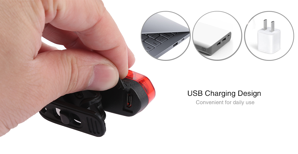 USB Rechargeable Bicycle Rear Light Bike Taillight Night Cycling Accessory