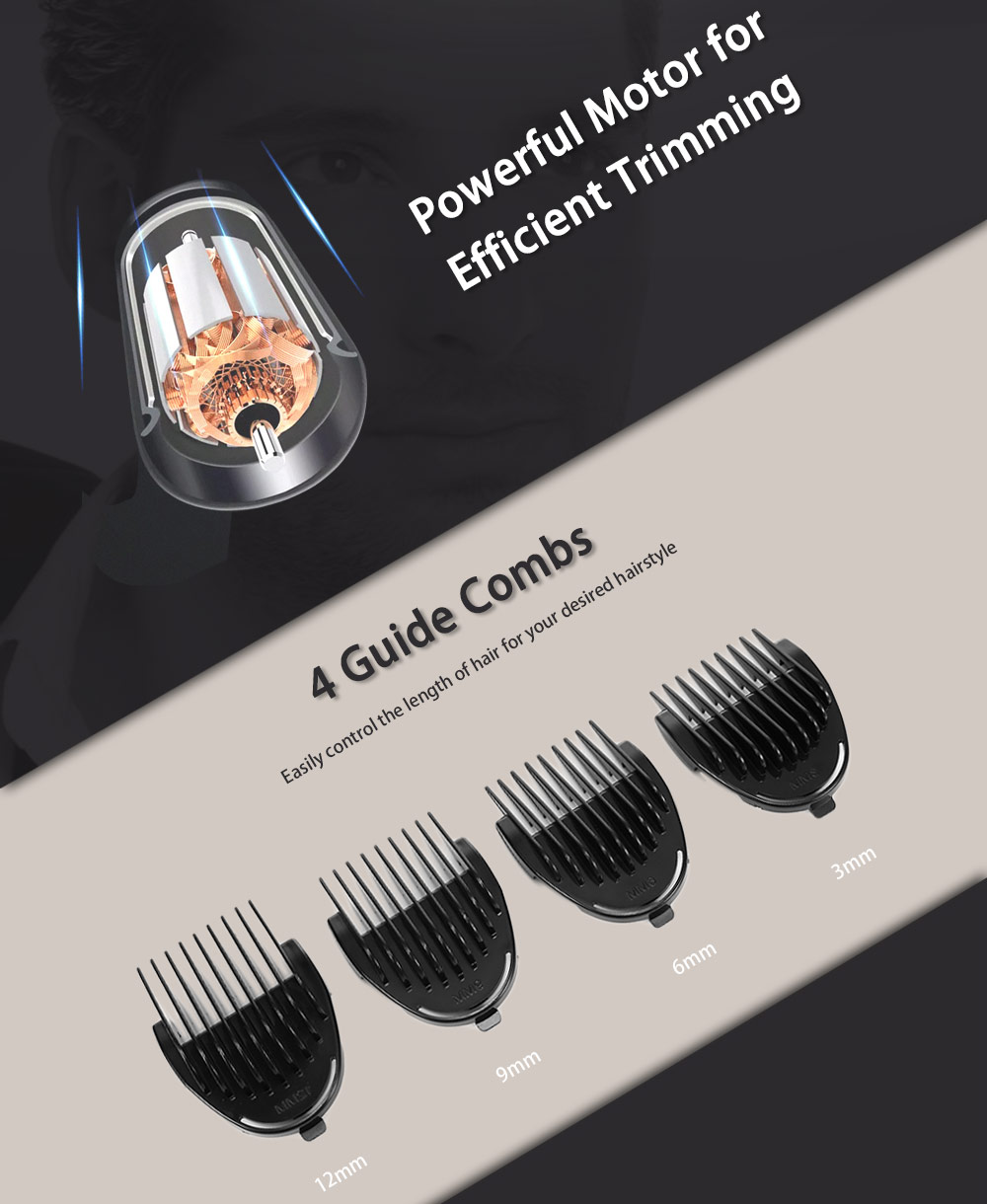 KM - 1605 Powerful Electric Hair Clipper Trimmer Styling Haircut