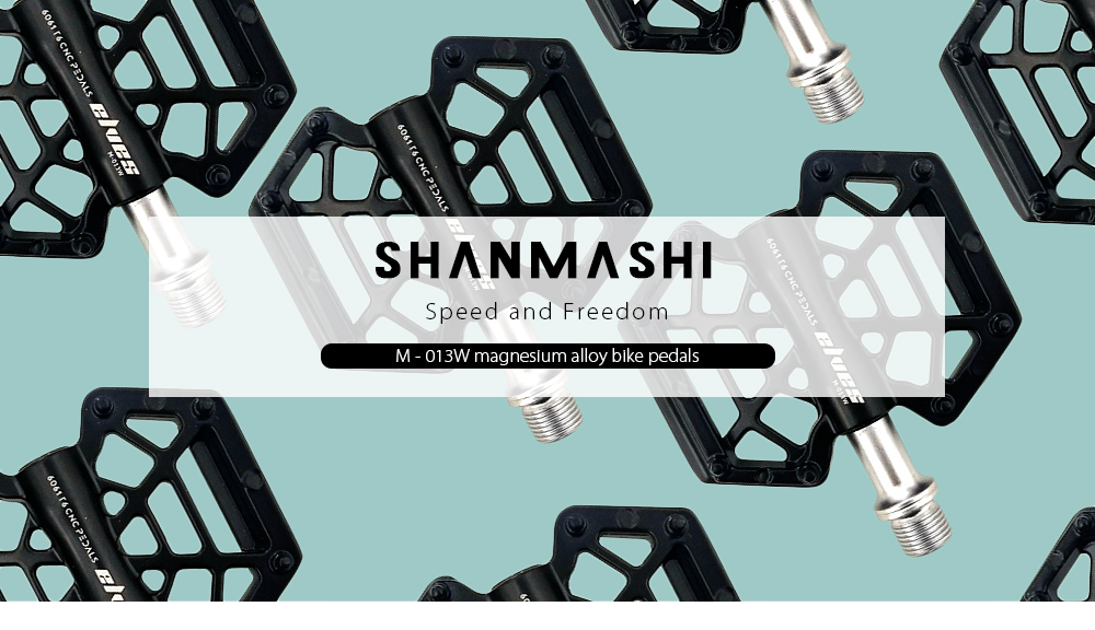 shanmashi M - 013W Magnesium Alloy Bearing Mountain Bike Pedals Road Bicycle Paired Anti-slip Cycling Accessories