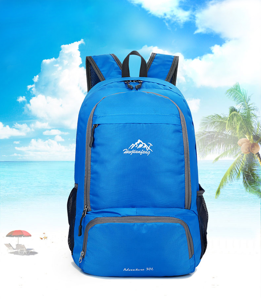 HUWAIJIANFENG Foldable Outdoor Wear-resistant Fashion Backpack for Men