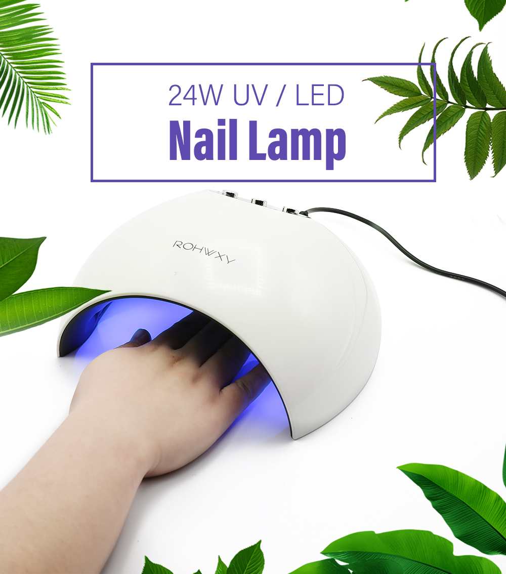 Rohwxy 24W UV / LED Nail Lamp Intelligent Induction Manicure Therapy Machine