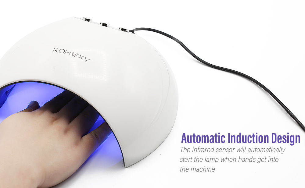 Rohwxy 24W UV / LED Nail Lamp Intelligent Induction Manicure Therapy Machine