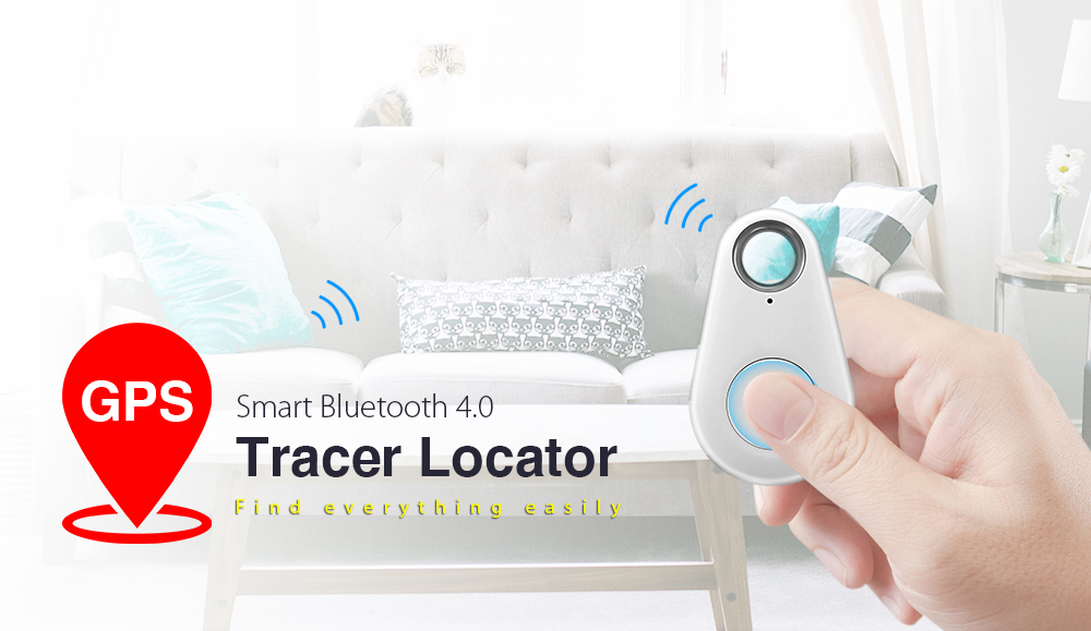 Portable Anti-lost Bluetooth 4.0 Tracer GPS Locator Tag Alarm Wallet Key Pet Finder
