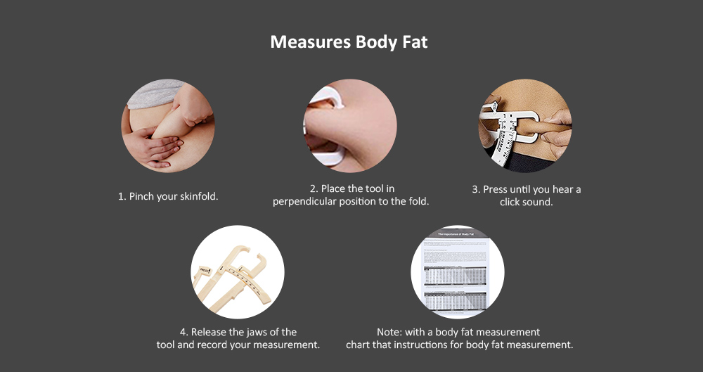 Personal Body Fat Caliper Accurate Fitness Measurement Tool