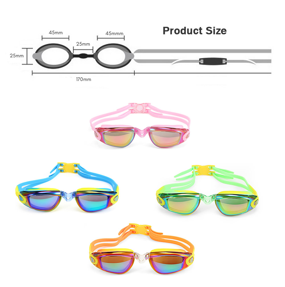 XINHANG XH3100 HD Plating Anti-fog UV Silicone Goggles for Children