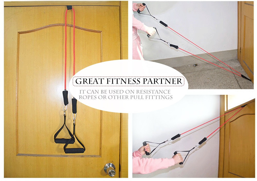 Fitness Triceps Fixing Rope Resistance Band Pull Handles