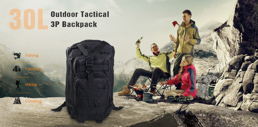 3P Military 30L Backpack Sports Bag for Camping Traveling Hiking Trekking