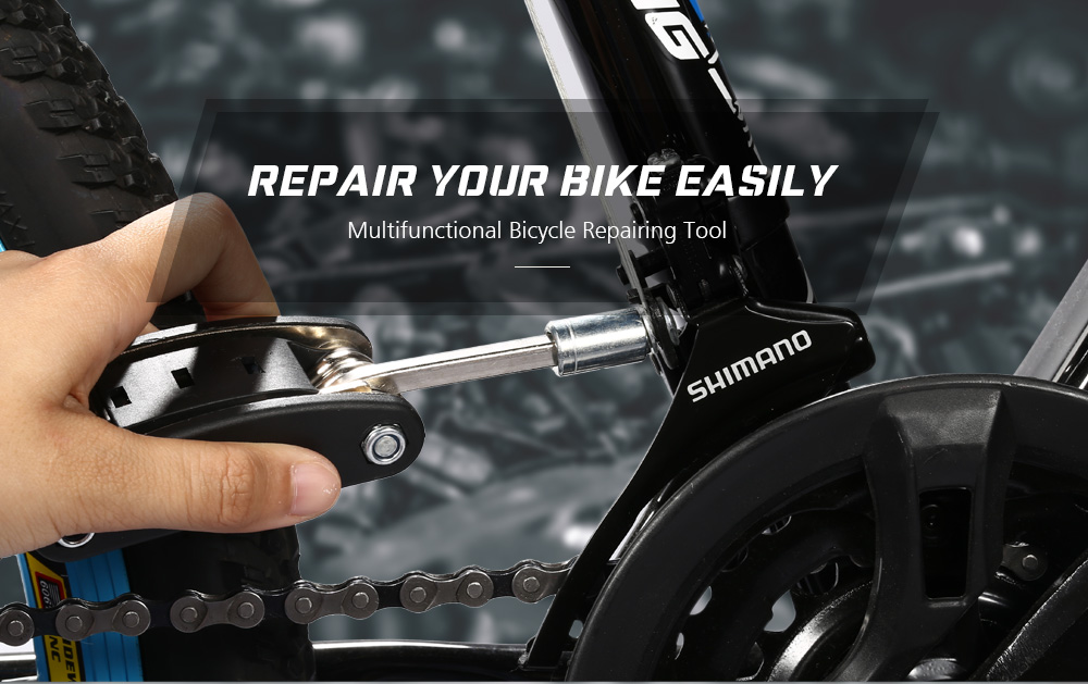 Bicycle Mechanic Repair Kit Portable 16 in 1 Cycling Multifunctional Repairing Tool
