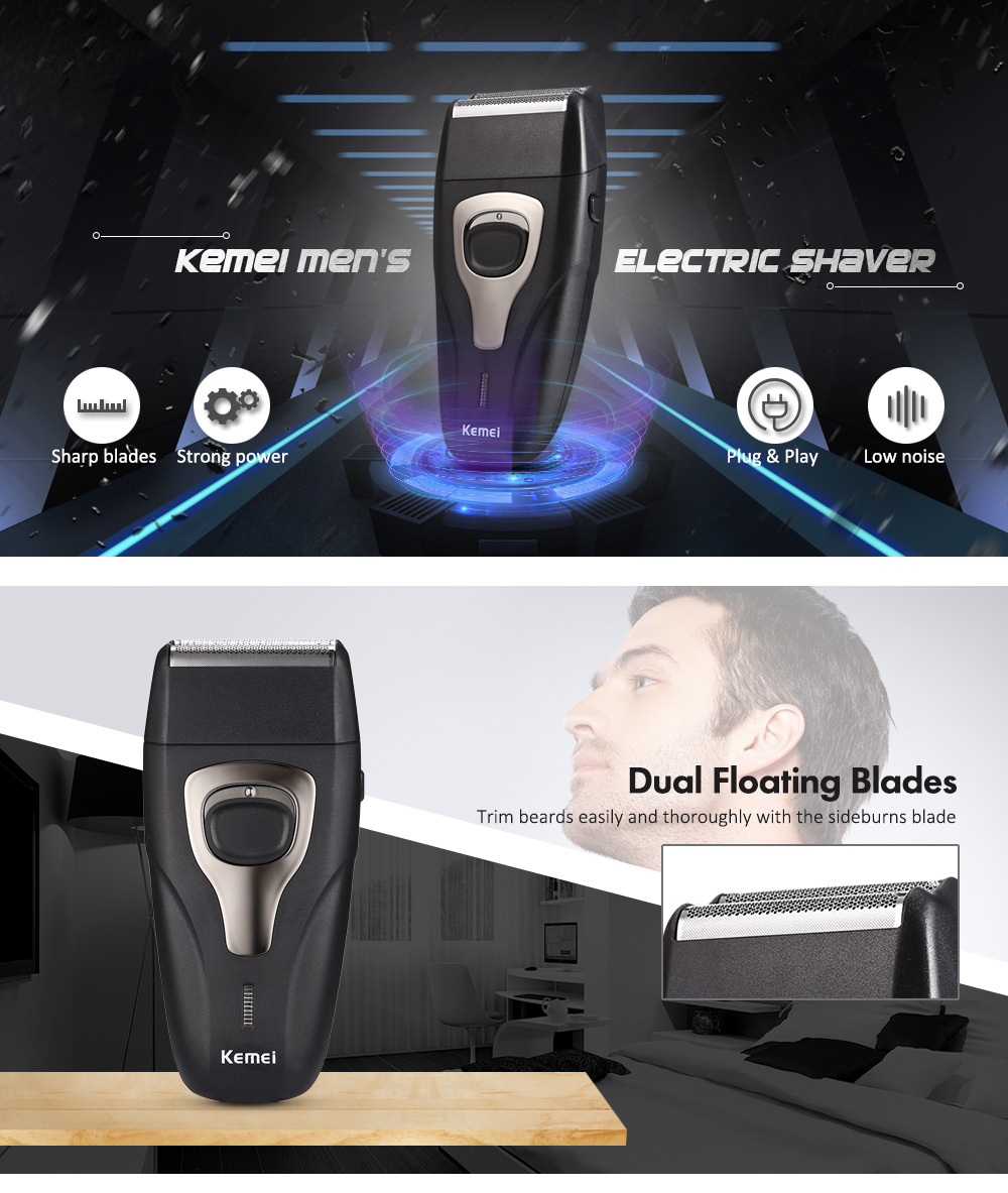 KM - 1103Z Dual Floating Men's Electric Shaver