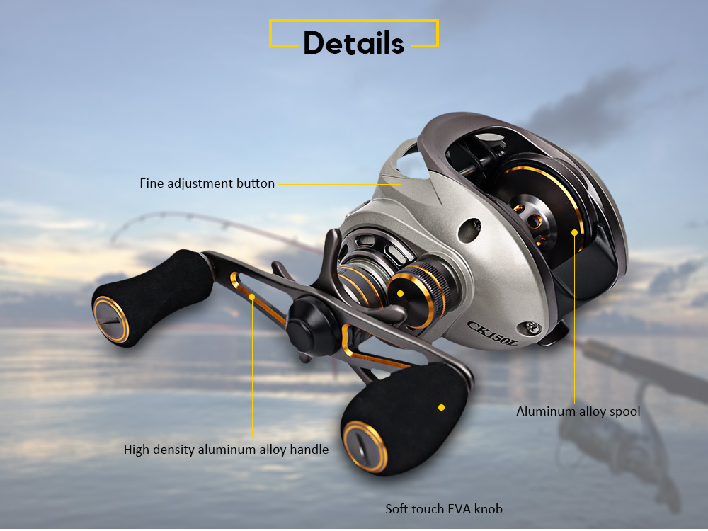 TSURINOYA CK150 9 + 1BB 6.6:1 Fishing Reel Dual Brake Systems