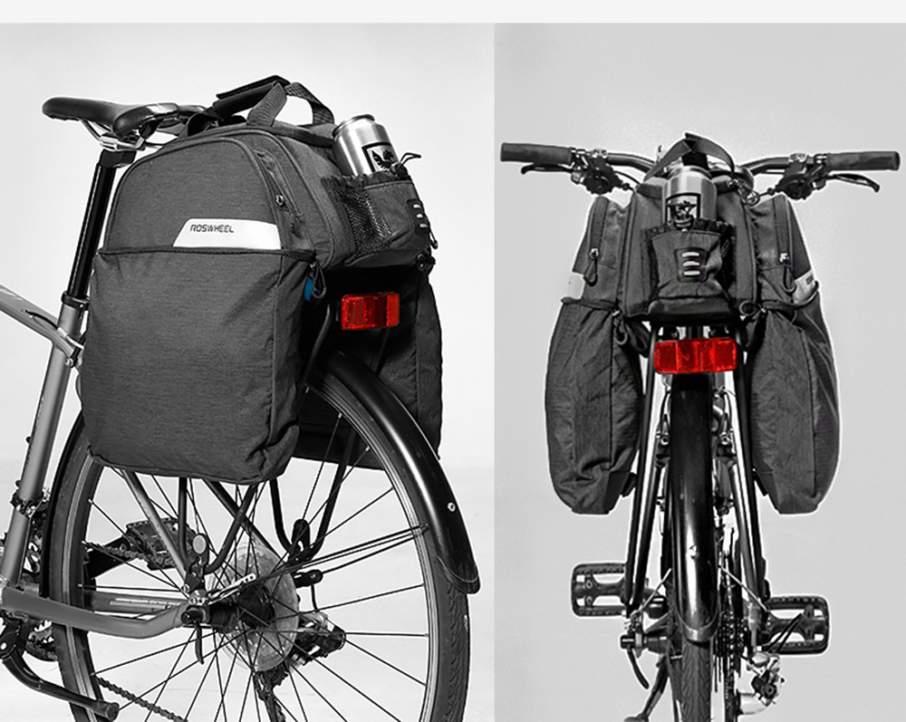 ROSWHEEL 141472 Multifunctional Bicycle Pannier Bag Trunk Pack