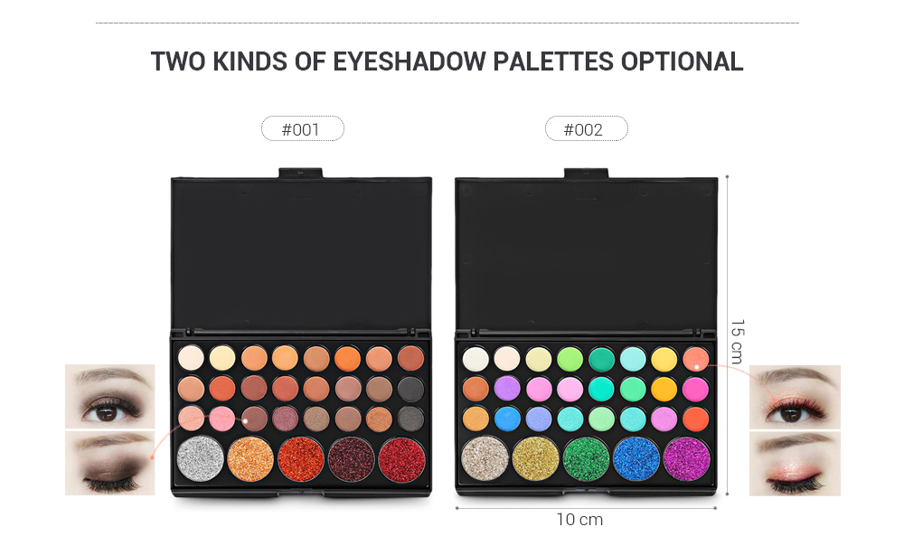 Popfeel 29 Colors Eye Shadow Shimmer Matte Makeup Portable Palette