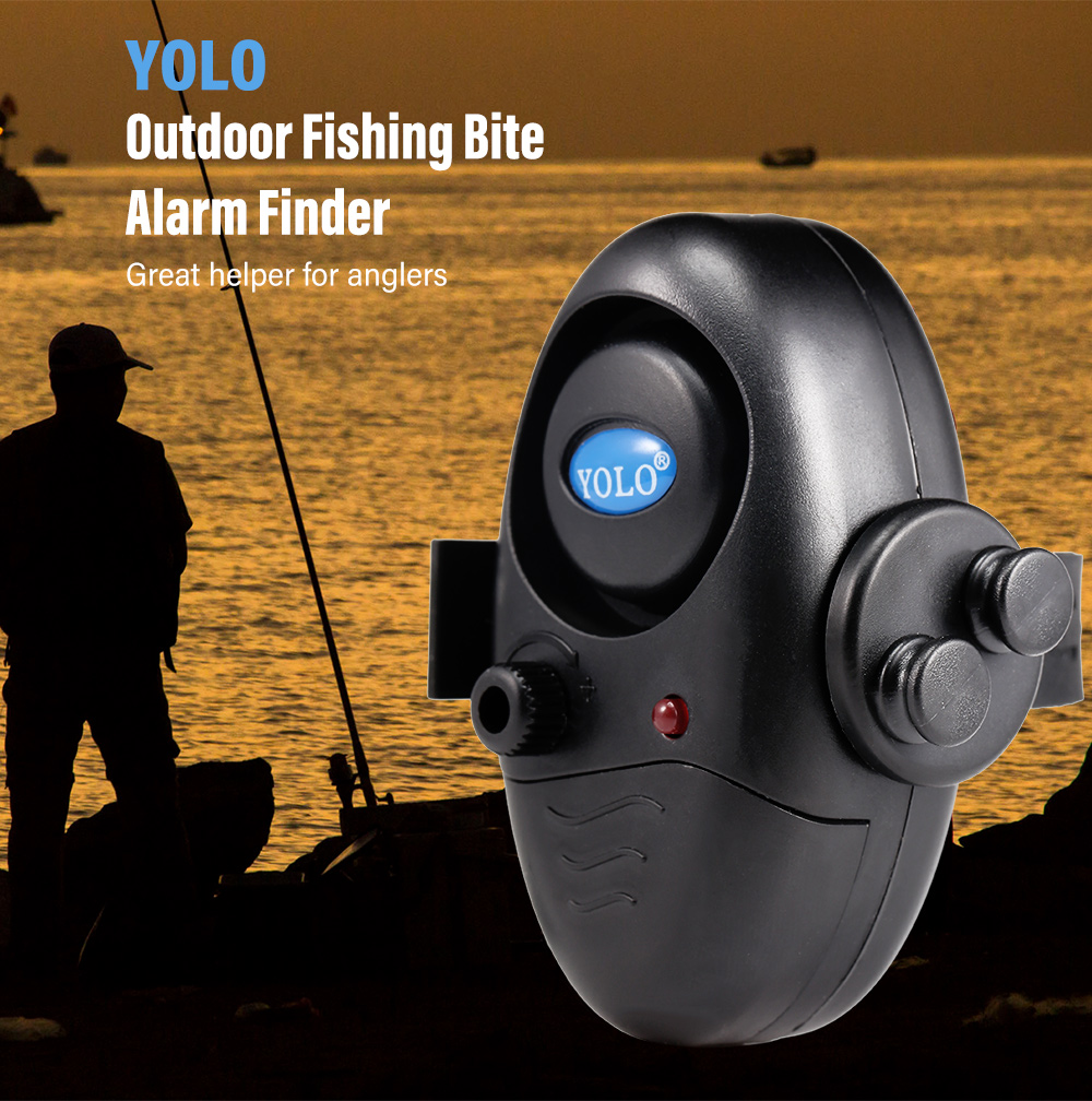 YOLO Outdoor Fish Bite Alarm Finder with LED Indicator On Fishing Rod