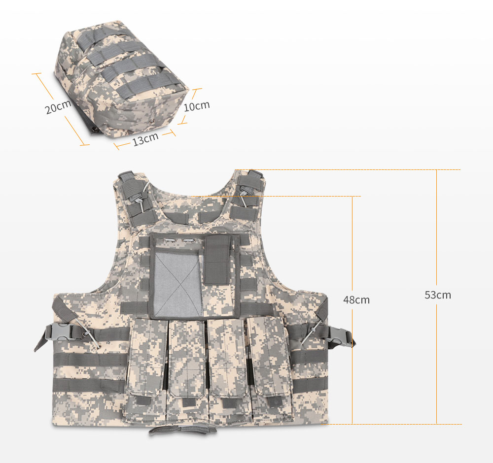 chengma MJ - 007 Military Tactical Vest Water Resistant Molle System Combat Assault