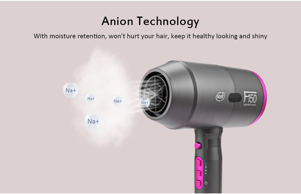 F150 Professional Anion Hair Dryer Powerful Household Hot / Cold Wind