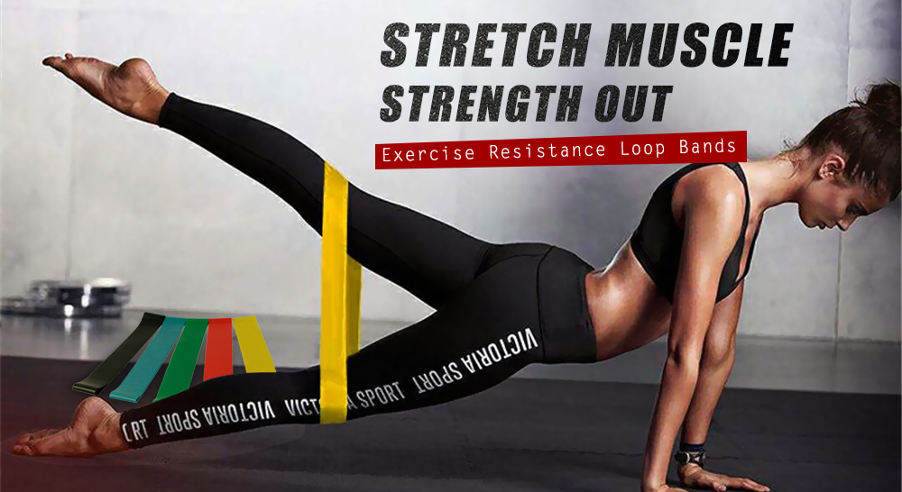Exercise Resistance Loop Bands Fitness Workout Strength Training 5pcs
