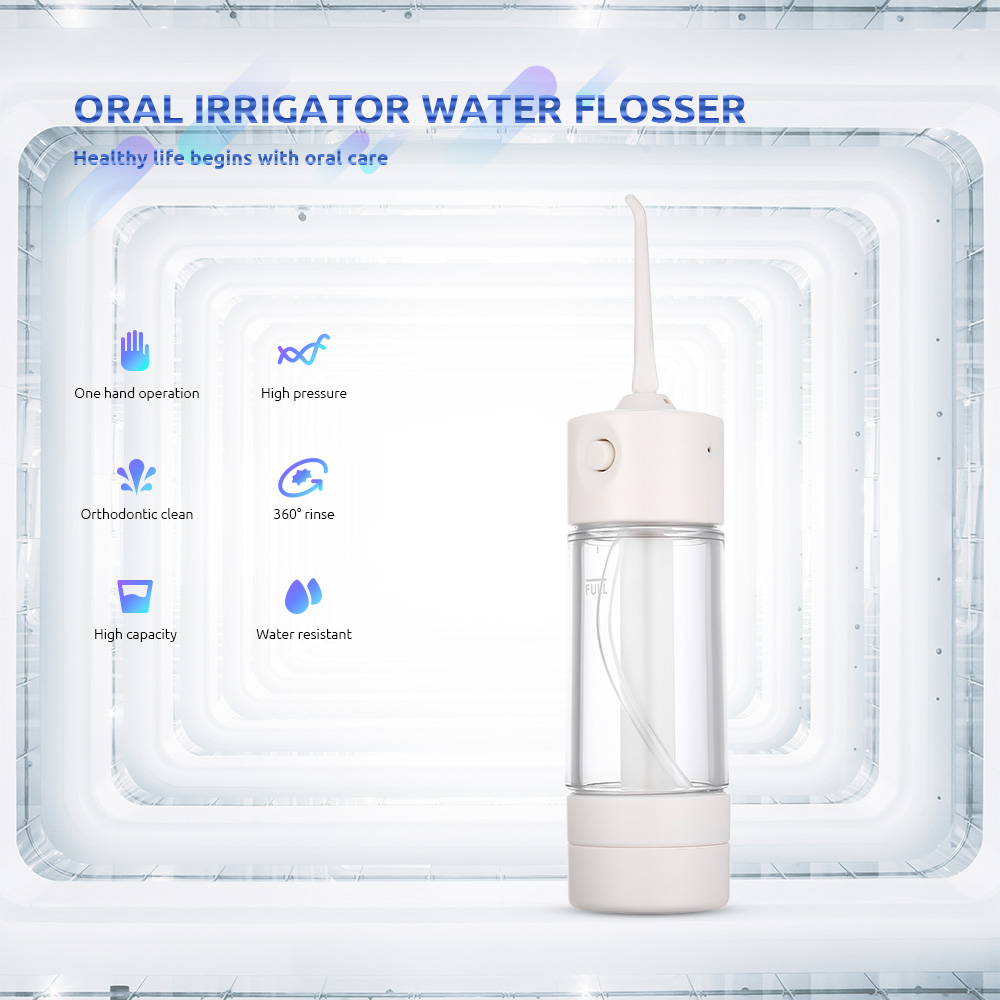 gustala LV190S Portable Manual Oral Irrigator Water Flosser Dental Spa