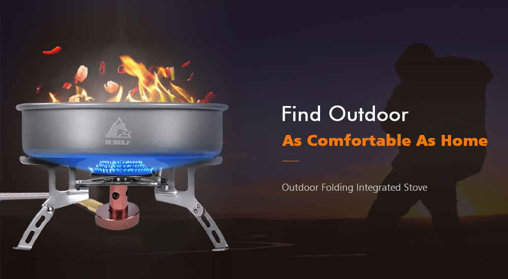Campleader Outdoor Portable Mini Stove Integrated Burner for Hiking Camping Climbing