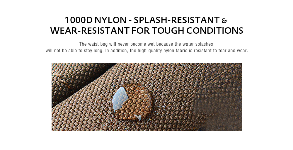 Outdoor Multi-function Tactical Molle Waist Bag Splash-resistant Wear-resistant 1000D Nylon Material
