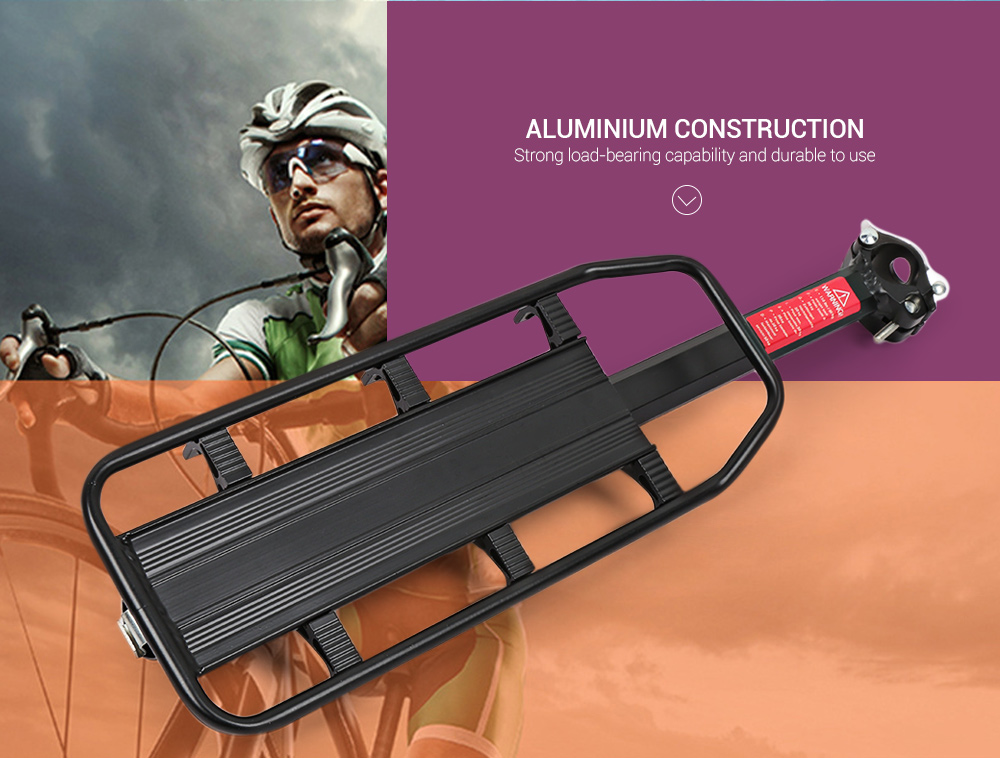 Deemount Bike Cycling Rear Carrier Shelves Quick Release Pannier Rack Seat
