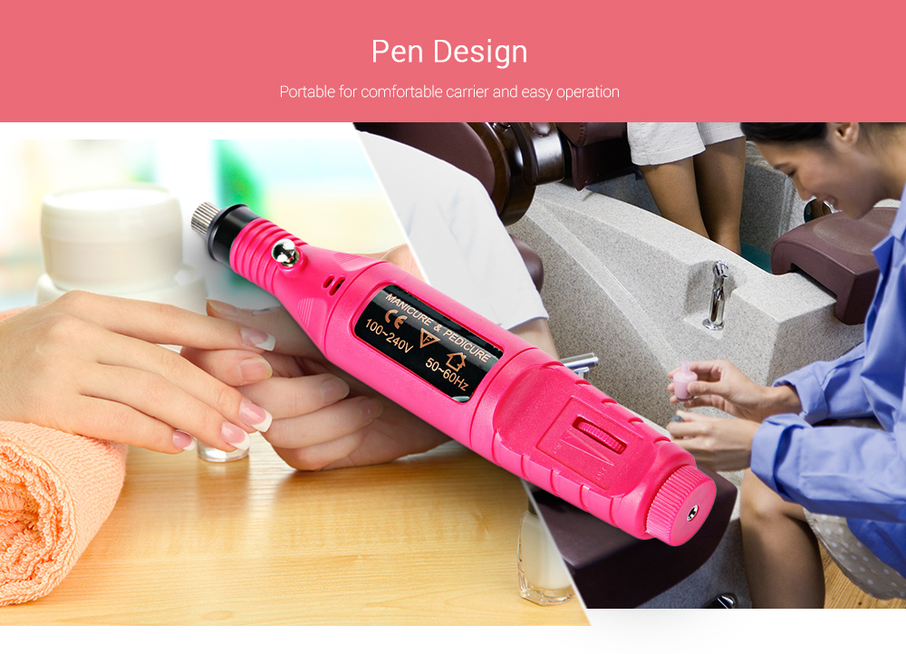 gustala YQ100 Nail Care Pen Manicure Pedicure Electric Polisher Grinding Machine