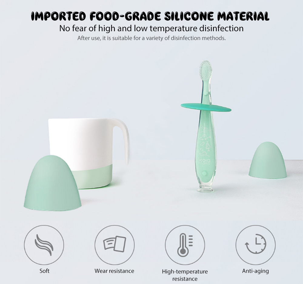 2-in-1 Baby Pacifier-grade Silicone Toothbrush Teether from Xiaomi Youpin