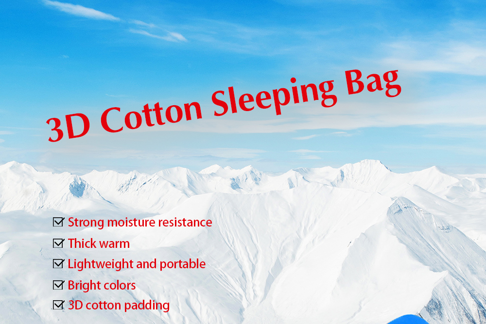 Windtour Winter Warm Cotton Sleeping Bag for Camping