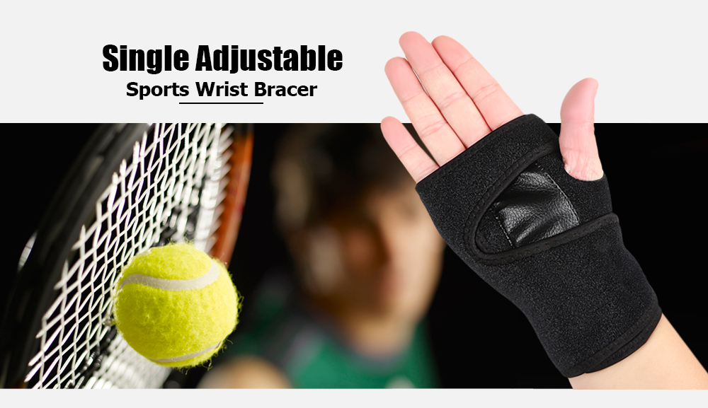 Single Adjustable Sports Carpal Tunnel Wrist Bracer for Right Hand