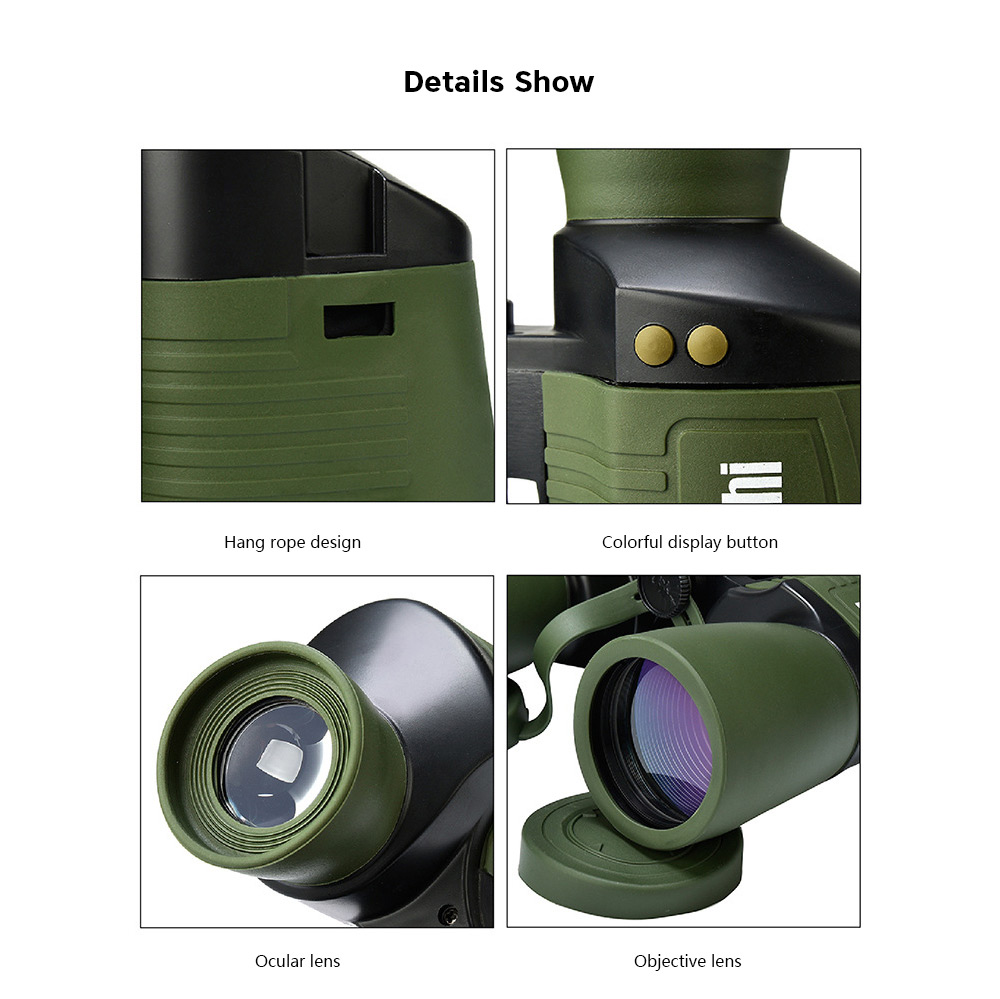 Beileshi 20x50 Folding High Powered Binocular with All-optic Objective Lens