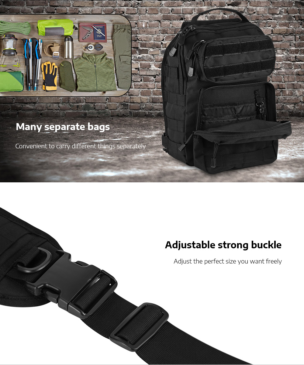 Outlife Tactical Military Shoulder Sling Backpack Crossbody Bag
