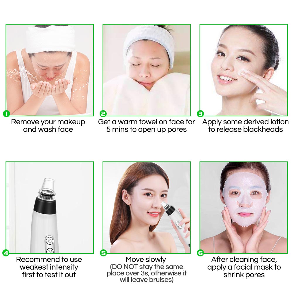 E003 Blackhead Cleaner Beauty Suction Removal Acne Pore Face Care