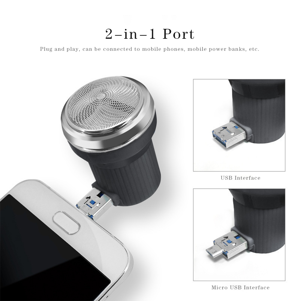 Stylish Mini Electric Shaver with USB Wireless Charging Port