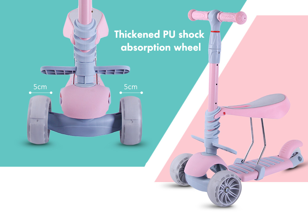 Baby Walker Three-in-one Three-wheeled Kids Scooter Detachable Seat