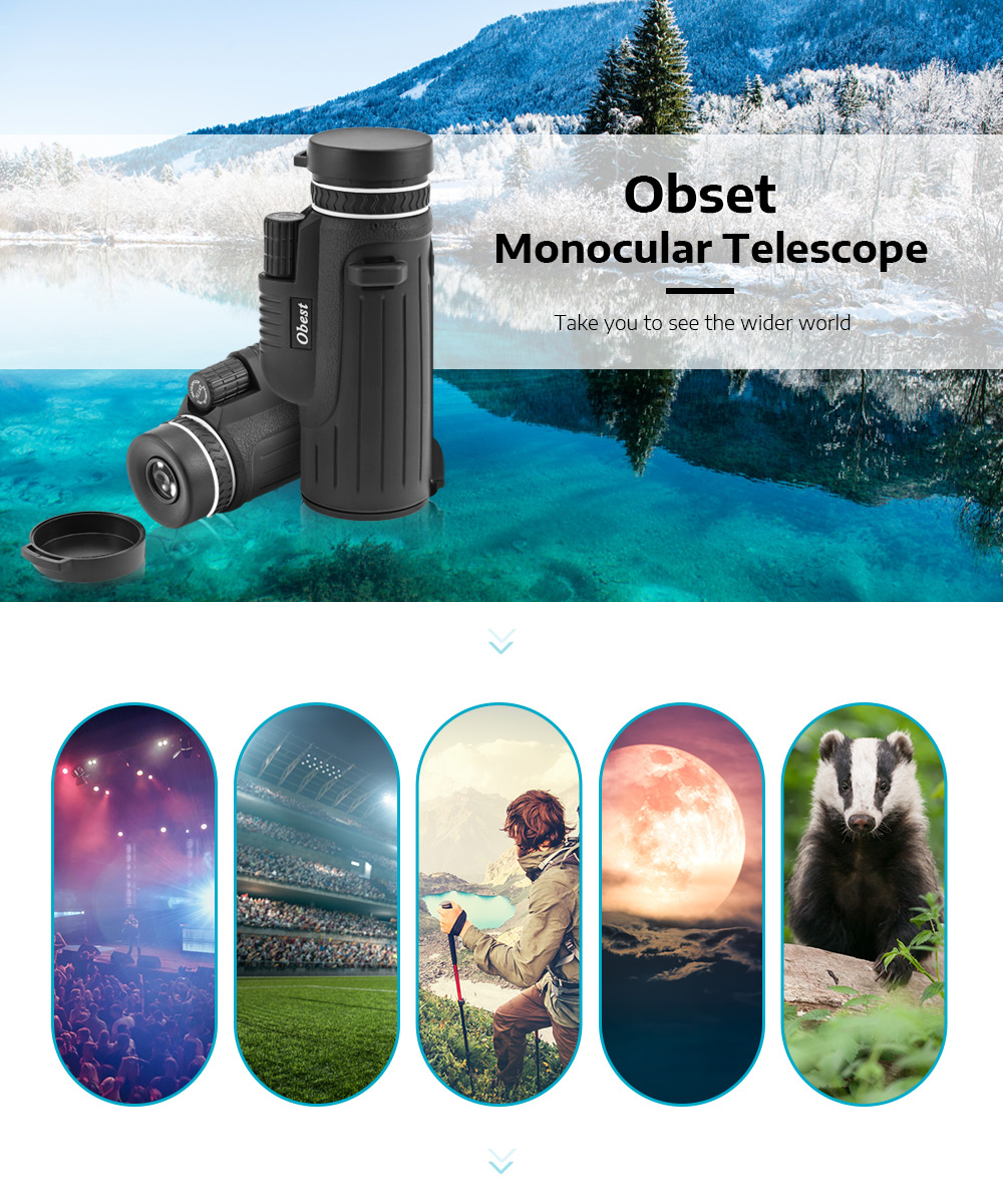 Obset 10 x 24 Outdoor Compact HD Monocular Telescope