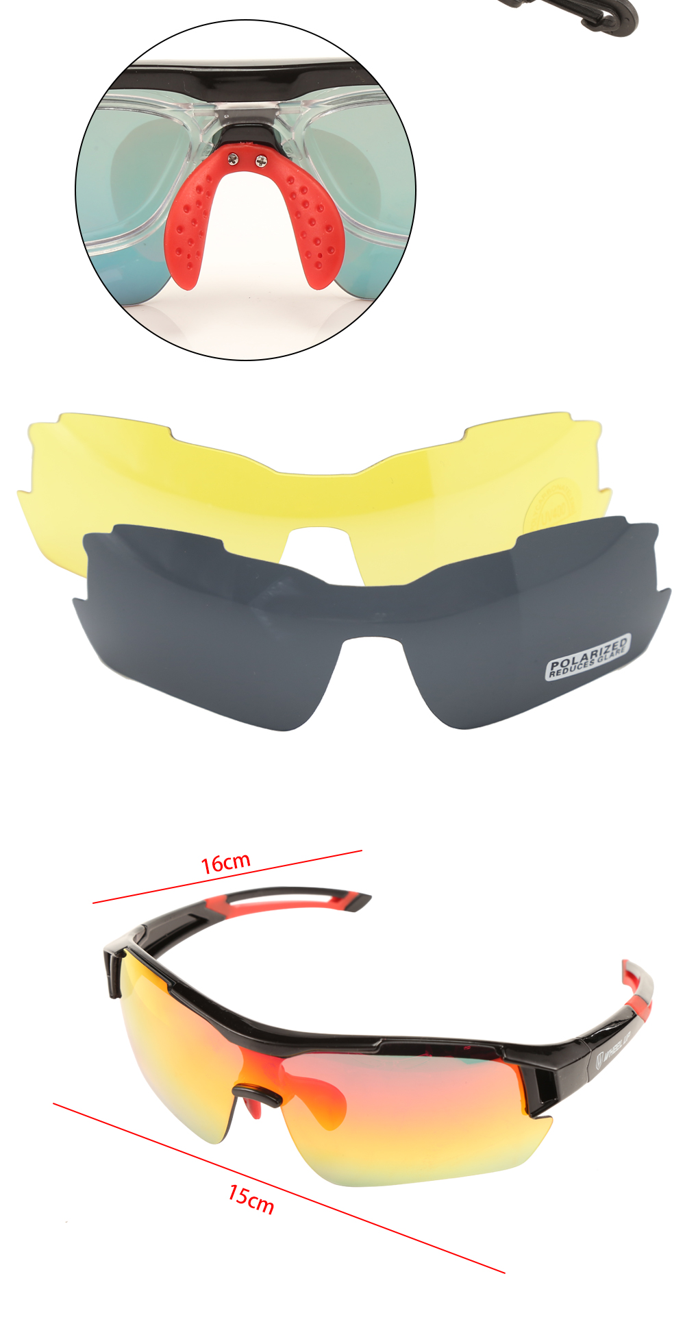 WHEELUP Bicycle Outdoor Cycling Equipment Polarized Riding Glasses