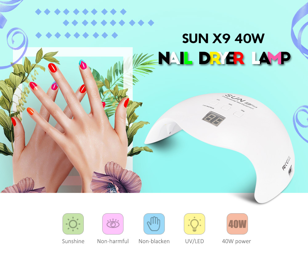 SUN X9 UV / LED 40W Nail Dryer Gel Polish Smart Manicure Curing Lamp