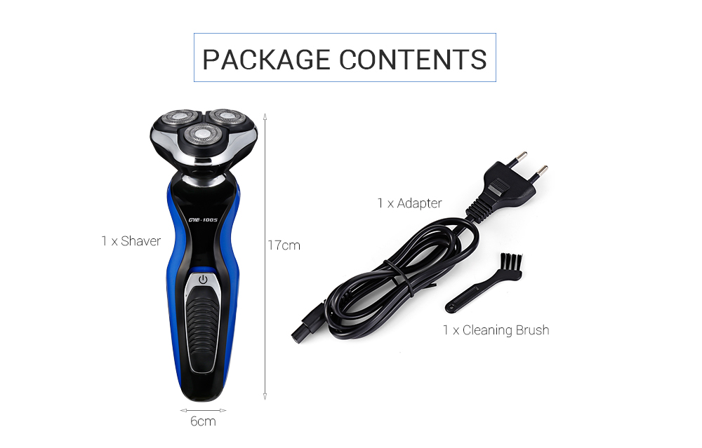 GW - 1005 Washable 4D Direction Floating Cutting Men Electric Shaver