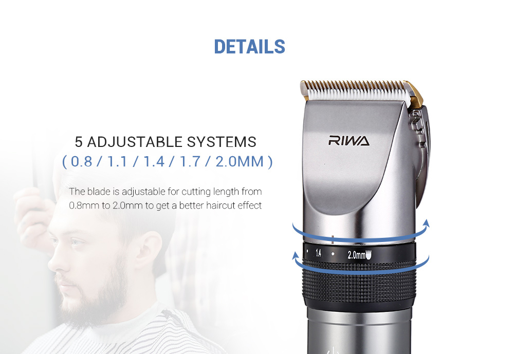 RIWA X9 Adjustable Electric Rechargeable Hair Clipper Haircut Trimmer