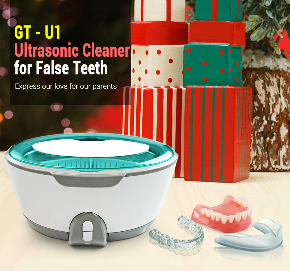 GT - U1 Small Split Ultrasonic Cleaner for False Teeth and Braces