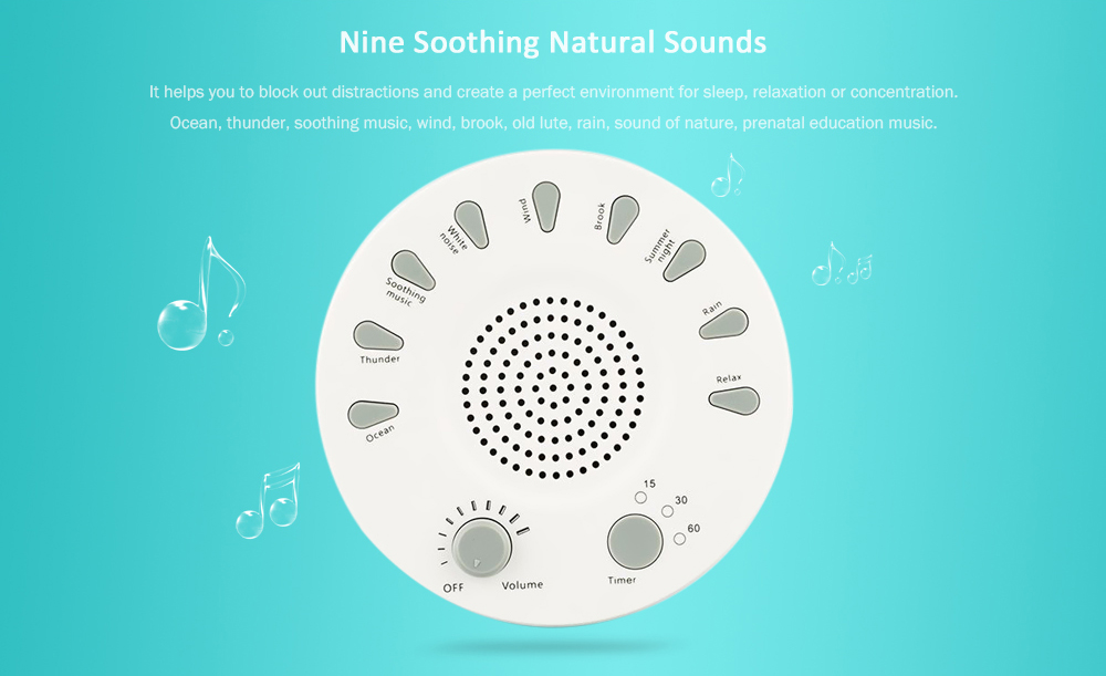 White Noise Sound Therapy Machine 9-sound Sleep Device