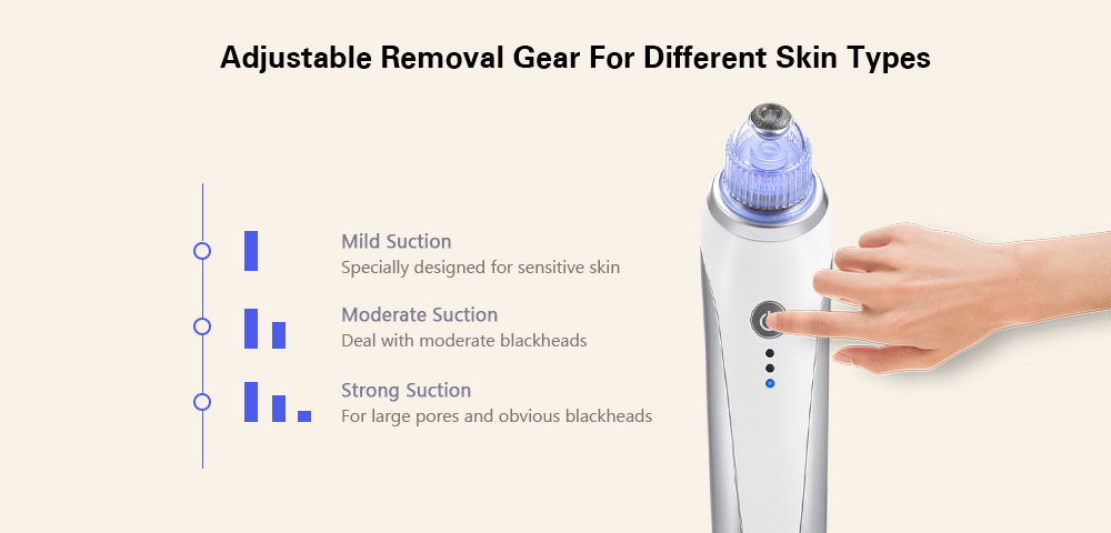 Alfawise Rechargeable Electric Blackhead Suction Remover Machine Pore Cleaner Beauty Tool