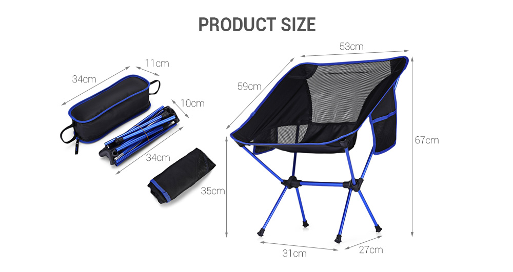 Portable Ultralight Heavy Duty Folding Chair for Outdoor Activities