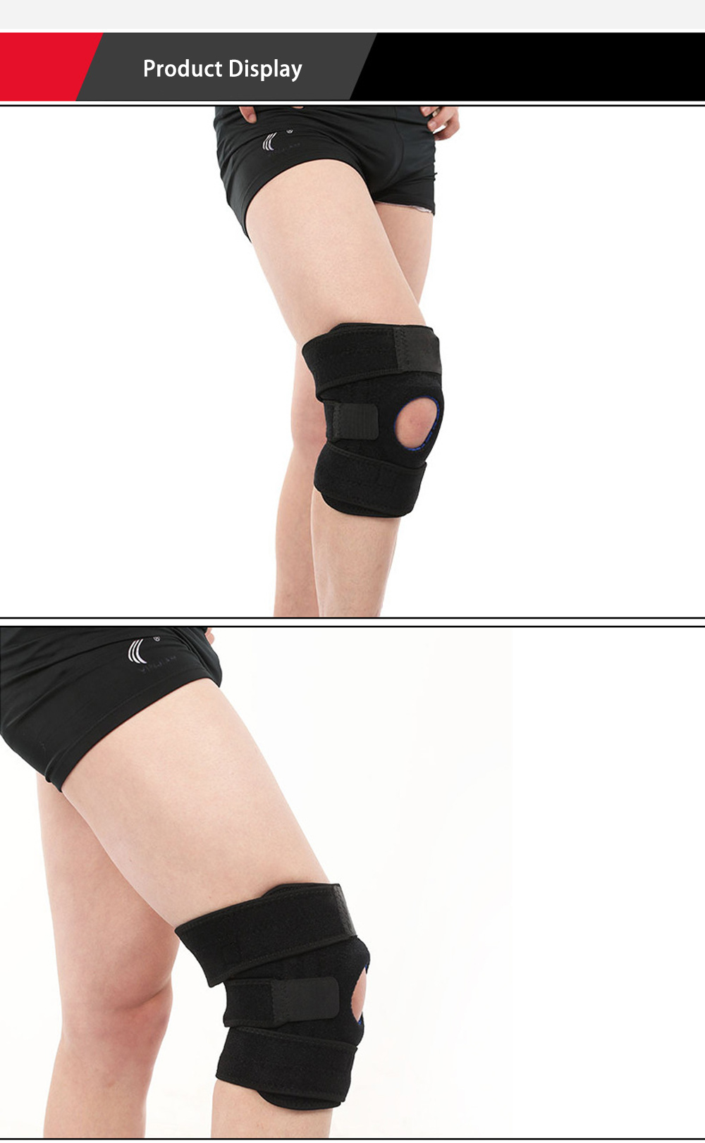 Elastic Knee Pads Adjustable Four Spring Safety Guard Strap for Outdoor Sports