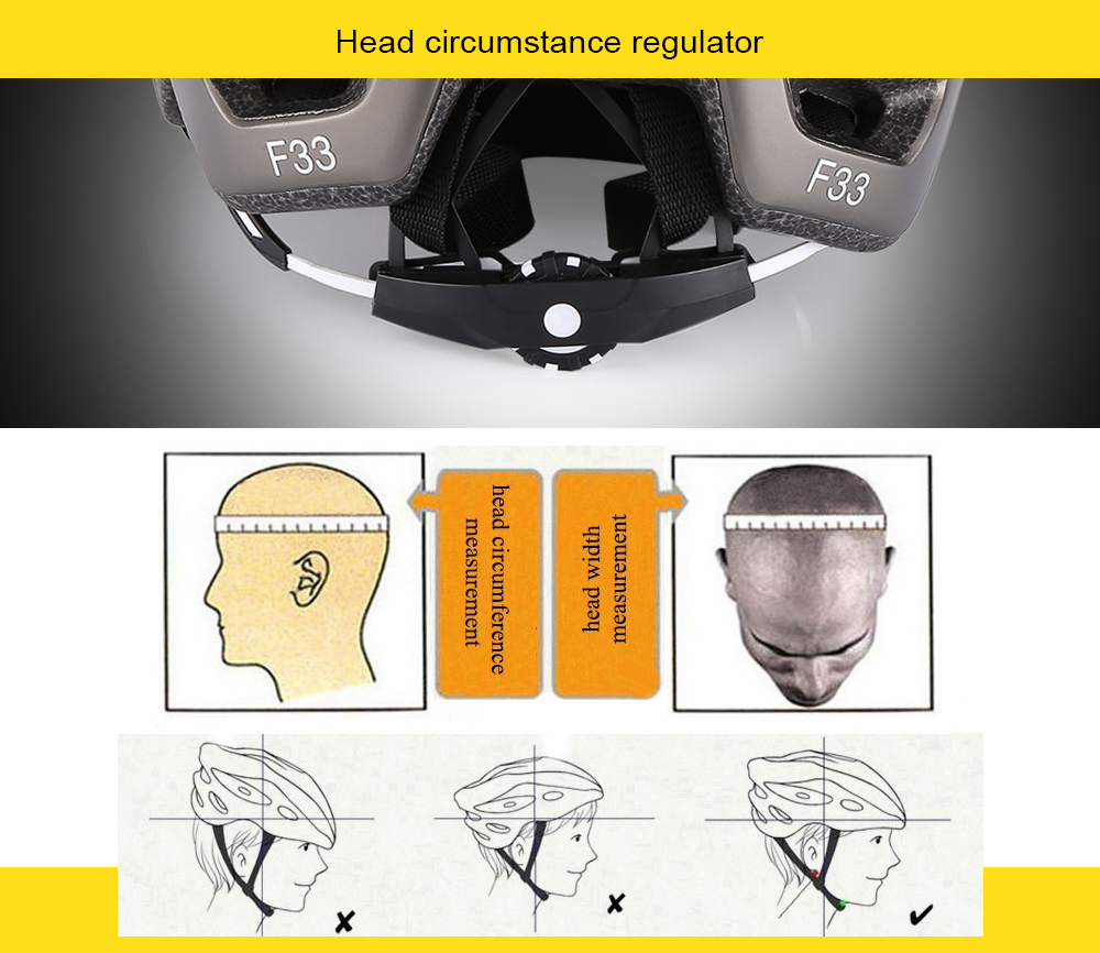 GUB F33 Light MTB Bicycle Helmet PC + EPS Molding